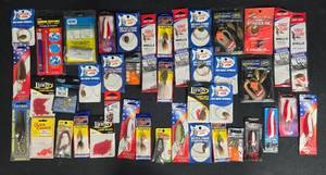lot 120 image: Large Collection of Fishing Lures, Spinners, and Sharpening Tools