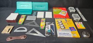 lot 176 image: Office and Art Supplies Lot with Sketch Set and Laminating Sheets