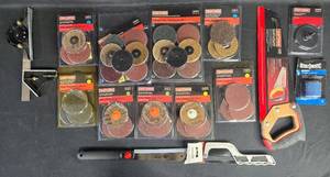 lot 219 image: Large Lot of Various Craftsman Sanding and Cutting Tools