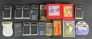 lot 222 image: Collection of Vintage Calculators and Assorted Christmas Cards