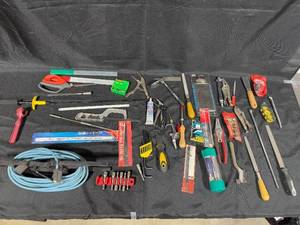 lot 226 image: Lot of Hand Tools and Accessories inc. Various Pliers, Blades, File, Screwdrivers and More