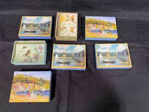 lot 302 image: Lot of Claude Monet-Inspired Notecard Boxes