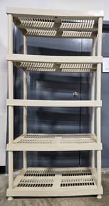 lot 313 image: Heavy Duty Plastic Storage Shelving Unit - 5 Tier
