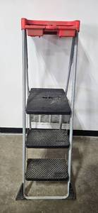 lot 354 image: Folding Ladder with Tool Tray and Safety Rail