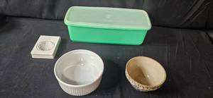 lot 367 image: Set of Corning Ware Pyroceram Baking Dishes and Assorted Bowls