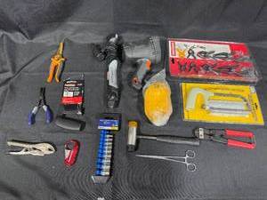 lot 379 image: Assortment of Hand Tools and Power Tools Including Craftsman and Energizer