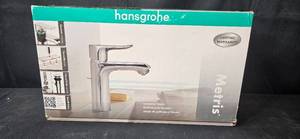 lot 390 image: Hansgrohe Metris Lavatory Faucet in Sealed Box
