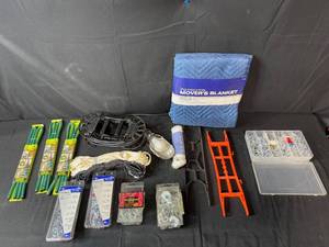 lot 404 image: Assorted Moving Supplies and Hardware Set