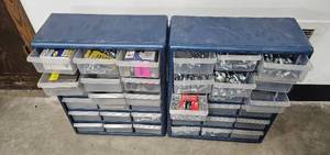 lot 283 image: Two Storage Cabinets with Assorted Screws and Hardware