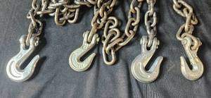 lot 353 image: Heavy-Duty Hook Chains and Metal Chains Collection