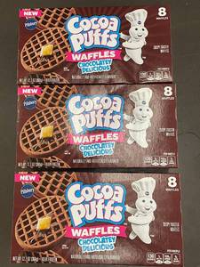 Cocoa Puffs Waffles - 3 Boxes of 8 Count Each