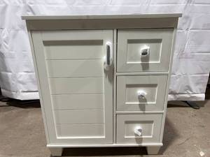 lot 2 image: Allen  Roth Rigsby White Undercount Single Sink Bathroom Vanity