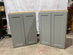 lot 3 image: Gray Cabinets