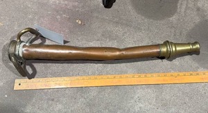 lot 1044 image: Vintage Brass Fire Hose Nozzle