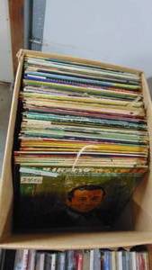 lot 8 image: Box of Various Records. Rogers Williams, Steve Allen, El Mailine, Plus More