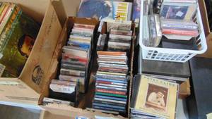lot 10 image: Collection of Cassettes and CDs. Check out the Pictures