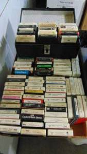 lot 15 image: Lot of Various 8 Tracks and Holders. Neil Young, Dolly Parton, Bob Willis, Plus More