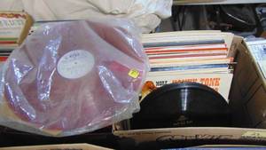lot 23 image: Box of Various Records. Movie Records, Plus More