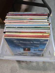 lot 30 image: Box of Various Records. Charlie Pride, Tex Ritter, Charlie Rich, Christmas, Plus More