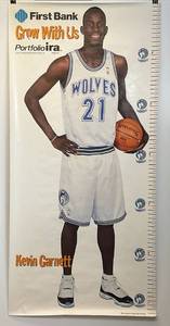 lot 13 image: Kevin Garnett 7 Tall First Bank Poster In Protective Tube