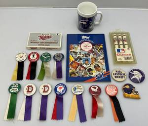 lot 20 image: Misc. Vintage Twins Collectibles & More
