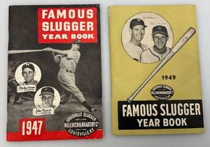 lot 46 image: 19471949 Famous Sluggers Year Books 4 12 x 7 (In Protective Sleeve)