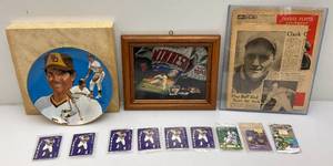 lot 63 image: Misc. Vintage Baseball Collectibles & Some Sports Cards