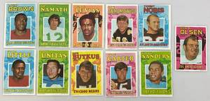 lot 96 image: 5 x 7 Misc. 1971 Vintage Topps Chewing Gum Company Mini Sports Posters Including Joe Namath And More