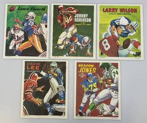 lot 101 image: 1970 Topps Football Mini Posters Including LANCE ALWORTH And More 8 x 10