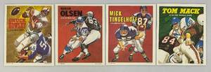 lot 103 image: 1970 Topps Football Mini Posters Including TOM MACK And More 8 x 10