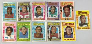 lot 106 image: 5 x 7 Misc. 1971 Vintage Topps Chewing Gum Company Mini Sports Posters Including BART STARR And More