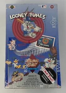 lot 108 image: Warner Brothers Upper Deck Comic Ball Cards Series #1 Factory Sealed Trading Cards Box