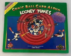 lot 110 image: (Set 3) 1990 Upper Deck Series #1 (LOONEY TUNES) Thats All Folks Comic Ball Cards In Original Binder (19 Cards Missing) Check Out Lots 83, 94, 100 & 108 To Fill Set