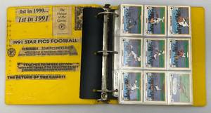 lot 115 image: Misc. Unsorted 1990 Upper Deck Series #1 (LOONEY TUNES) Thats All Folks Comic Ball Cards In Binder