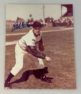 lot 120 image: Minnesota Twins BOB FELLER Autographed 8 x 10 Photograph In Protective Sleeve