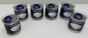lot 136 image: Vintage Set Of 6 Vikings Peek-A- Boo Glasses (VERY COOL)