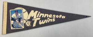 RARE Est. Value $200.00 - $350.00 Vintage Authentic 1960's Minnesota Twins 24" Felt Pennant With (Harmon Killebrew Photo)