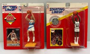 lot 158 image: 1991 Starting Lineup DAVID ROBINSON & 1995 Starting Lineup MARK PRICE Basketball Figures (New Old Stock)