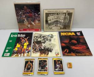 lot 167 image: Misc. Basketball Collectibles Including Minneapolis Lakers 8 x 10 Photo & More