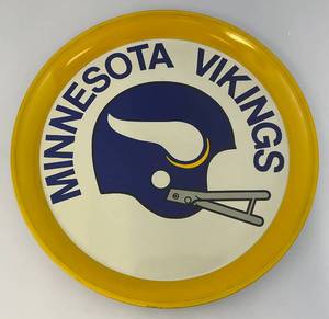 lot 170 image: RARE (Only One I have Ever Seen) VINTAGE 1970S Vikings Serving Tray