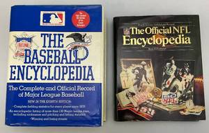 lot 181 image: The Official NFL & Baseball Encyclopedias