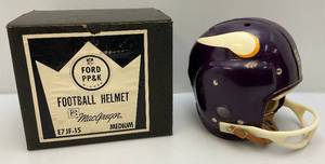SUPER RARE Macgregor 1960's FORD Punt, Pass & Kick Tournament Winners Football Helmet  (Only The Winner Would Receive Them) In Original Box