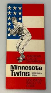lot 229 image: 1966 Minnesota Twins Media Guide Yearbook 1965 World Series Harmon Killebrew AD (In Protective Sleeve)