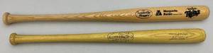 lot 251 image: Vintage Louisville Pro Full Size Bats 1 Win Twins 28  1 Twins Logo 31