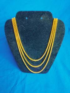 lot 165 image: New 3 Gold Tone Necklaces