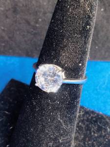 lot 161 image: Tiara Sterling Silver Round CZ  Ring - Size 6