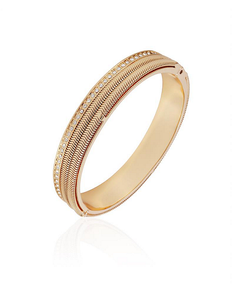 lot 163 image: New Guess Goldtone Crystal Bangle Bracelet