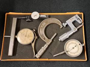 lot 9 image: Assorted Precision Gauge Set 5-piece with Plastic Tray