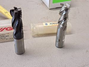lot 186 image: Lot of (2) Con Trox Vx 34 End Mill Cutting Bits  HSS Cobalt