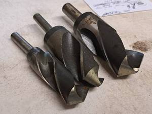 lot 209 image: Lot of (3) Large Boring Bits - (2) 12D shaft, (1) 34D shaft.